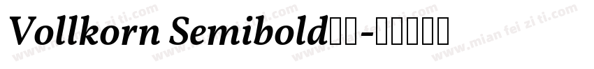 Vollkorn Semibold字体字体转换